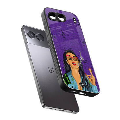 purple smoke back phone cover | glass case for oneplus nord 4