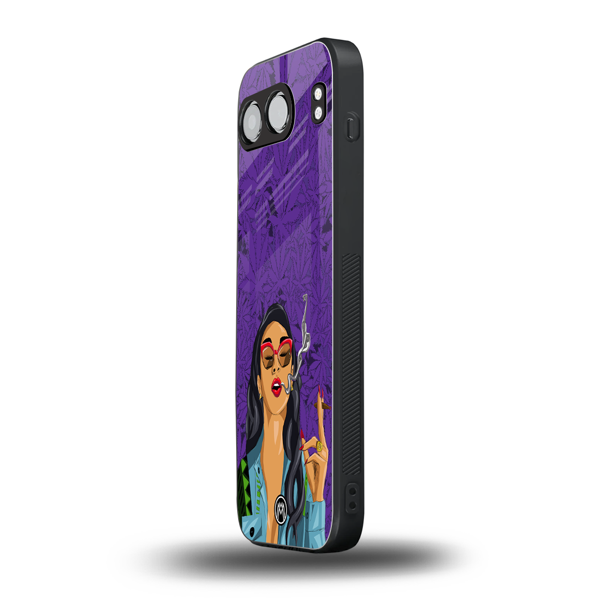 purple smoke back phone cover | glass case for oneplus nord 4