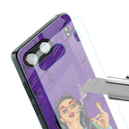 purple smoke back phone cover | glass case for oneplus nord 4