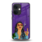 purple smoke back phone cover | glass case for oneplus nord ce 3