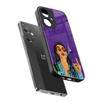 purple smoke back phone cover | glass case for oneplus nord ce 3