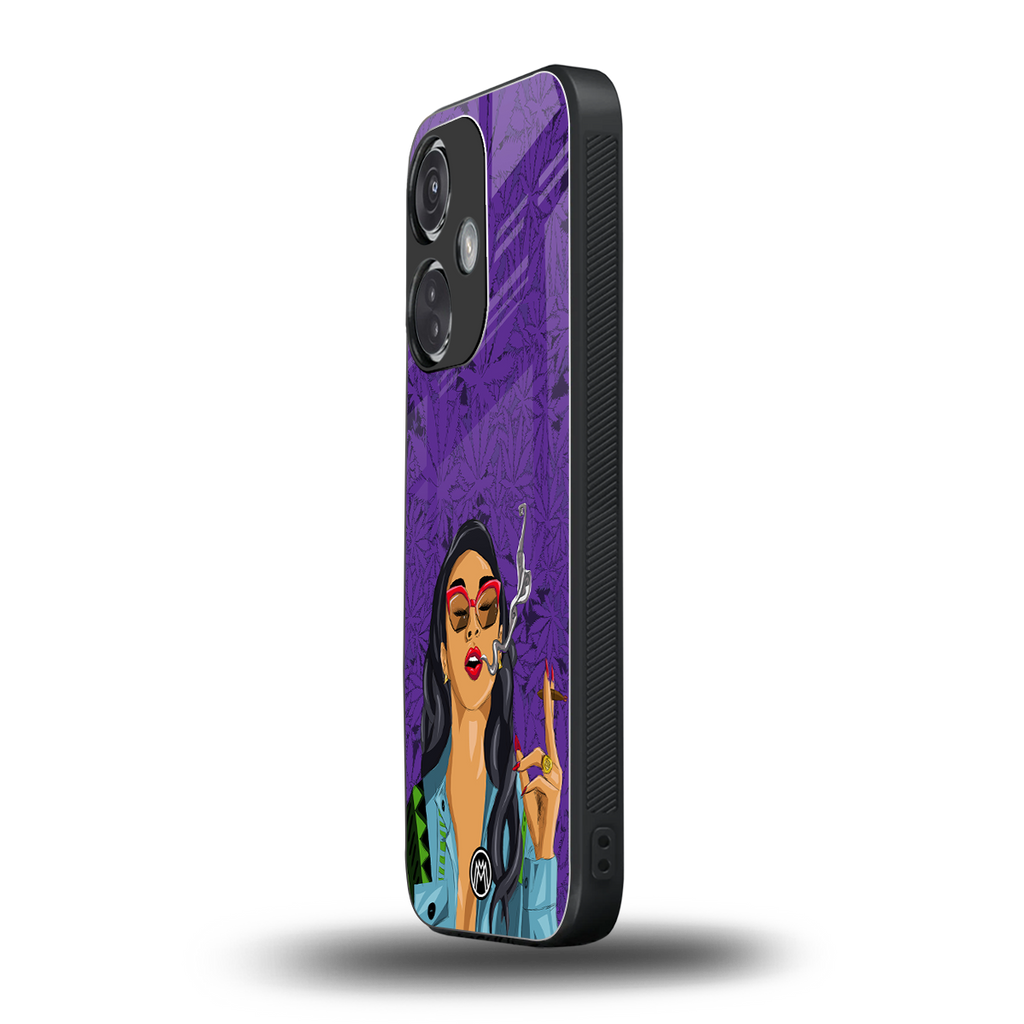purple smoke back phone cover | glass case for oneplus nord ce 3