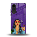 purple smoke back phone cover | glass case for oneplus nord ce 4 lite