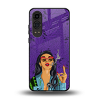 purple smoke back phone cover | glass case for oneplus nord ce 4 lite