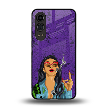 purple smoke back phone cover | glass case for oneplus nord ce 4 lite