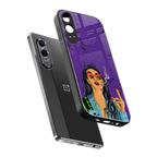 purple smoke back phone cover | glass case for oneplus nord ce 4 lite