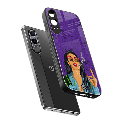 purple smoke back phone cover | glass case for oneplus nord ce 4 lite