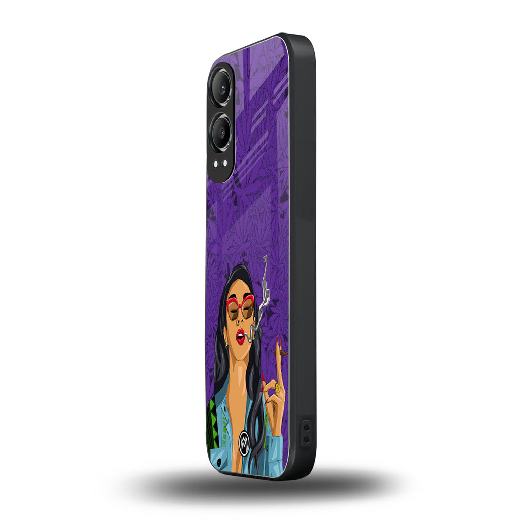 purple smoke back phone cover | glass case for oneplus nord ce 4 lite
