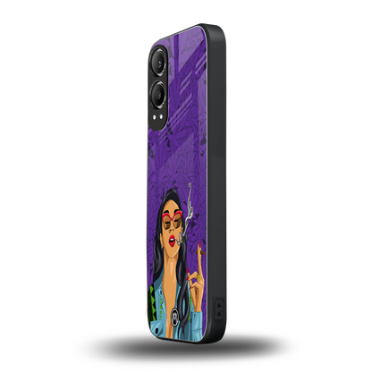 purple smoke back phone cover | glass case for oneplus nord ce 4 lite