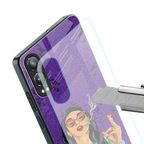 purple smoke back phone cover | glass case for oneplus nord ce 4 lite