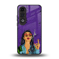 purple smoke back phone cover | glass case for oneplus nord ce 4