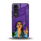 purple smoke back phone cover | glass case for oneplus nord ce 4