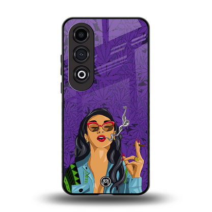 purple smoke back phone cover | glass case for oneplus nord ce 4