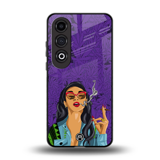 purple smoke back phone cover | glass case for oneplus nord ce 4