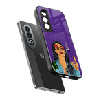 purple smoke back phone cover | glass case for oneplus nord ce 4