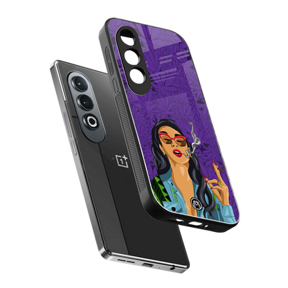 purple smoke back phone cover | glass case for oneplus nord ce 4