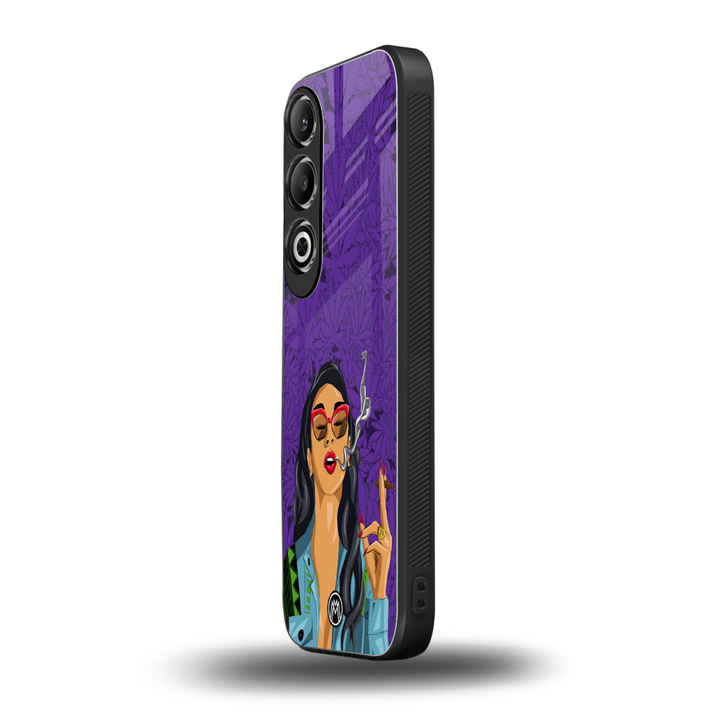 purple smoke back phone cover | glass case for oneplus nord ce 4