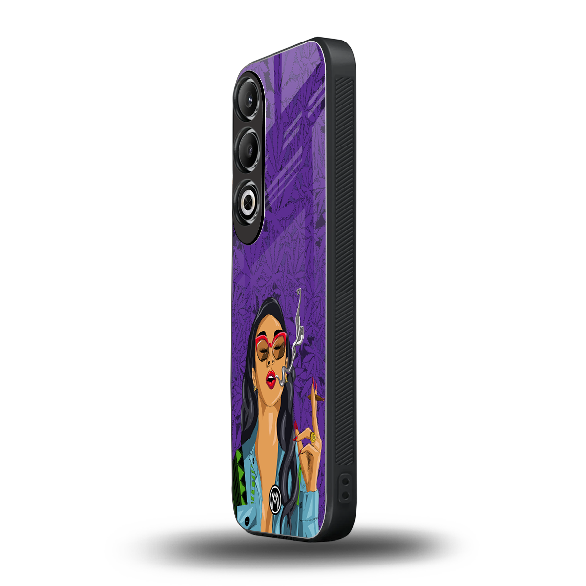 purple smoke back phone cover | glass case for oneplus nord ce 4
