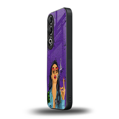 purple smoke back phone cover | glass case for oneplus nord ce 4