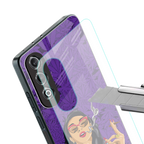 purple smoke back phone cover | glass case for oneplus nord ce 4