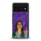purple smoke back phone cover | glass case for google pixel 6 pro