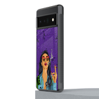 purple smoke back phone cover | glass case for google pixel 6 pro