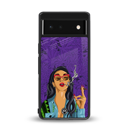 purple smoke back phone cover | glass case for Google Pixel 6A