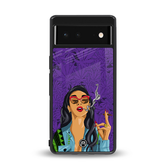 purple smoke back phone cover | glass case for Google Pixel 6A