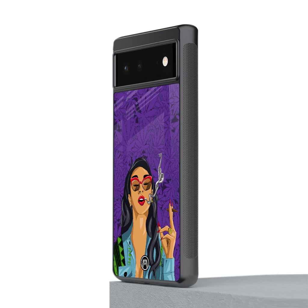 purple smoke back phone cover | glass case for Google Pixel 6A