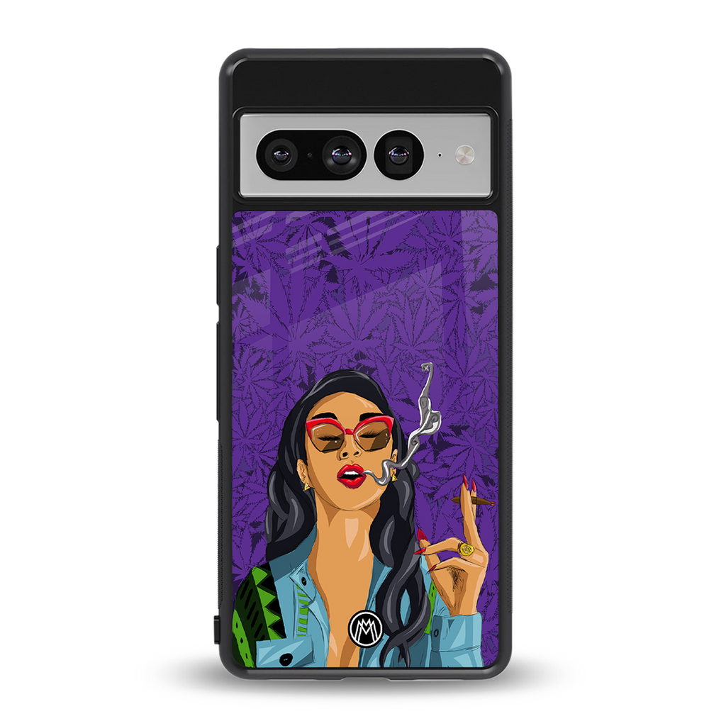 purple smoke back phone cover | glass case for google pixel 7 pro