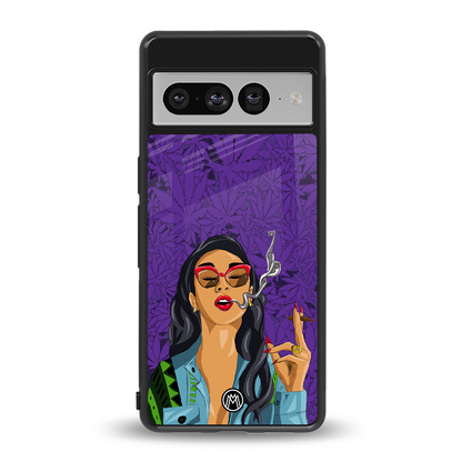 purple smoke back phone cover | glass case for google pixel 7 pro