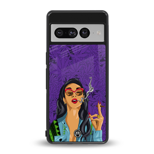 purple smoke back phone cover | glass case for google pixel 7 pro