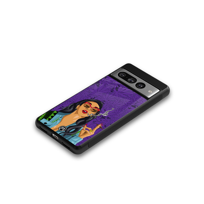 purple smoke back phone cover | glass case for google pixel 7 pro