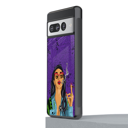 purple smoke back phone cover | glass case for google pixel 7 pro