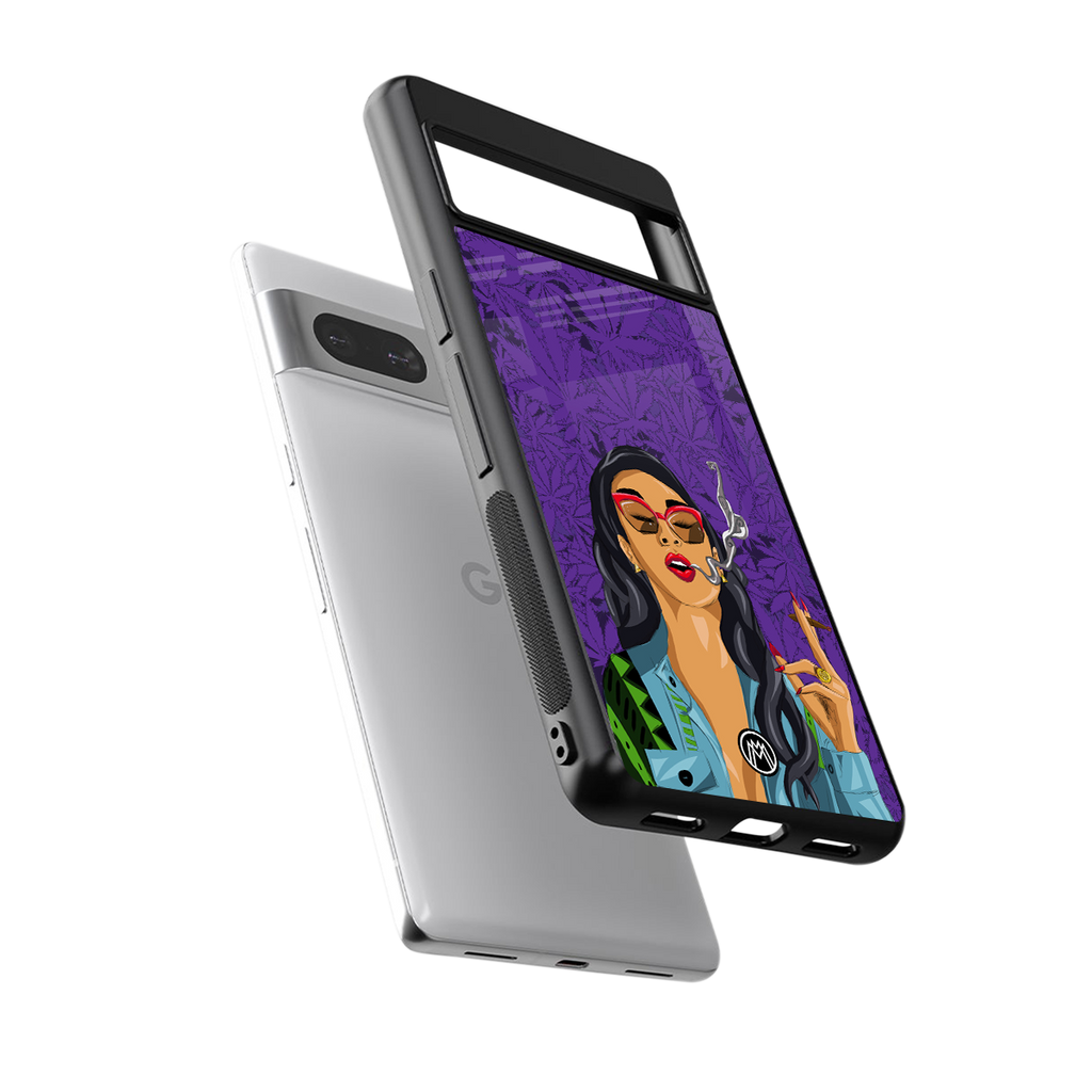 purple smoke back phone cover | glass case for Google Pixel 7