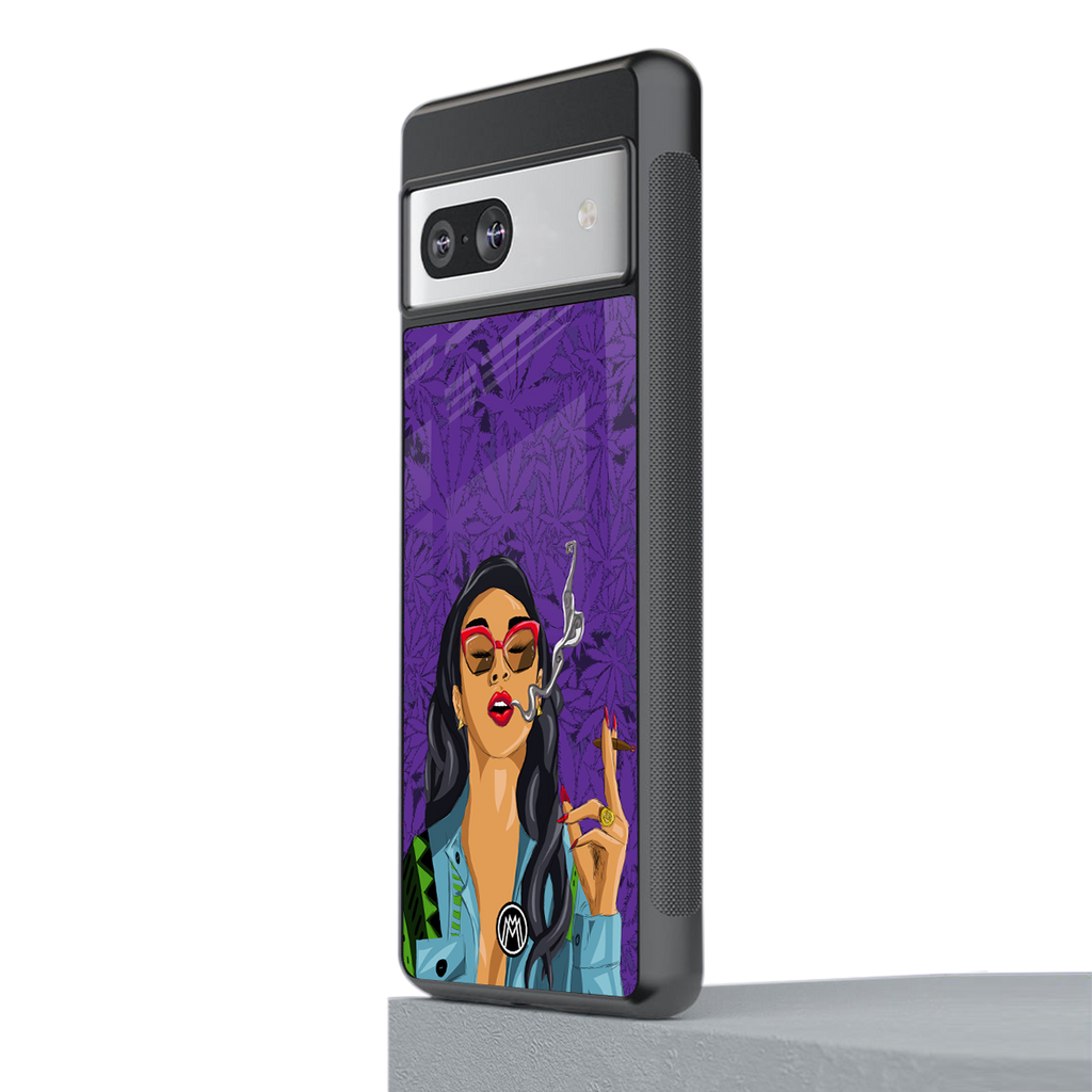 purple smoke back phone cover | glass case for Google Pixel 7