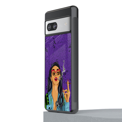 purple smoke back phone cover | glass case for Google Pixel 7