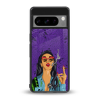 purple smoke back phone cover | glass case for google pixel 8 pro