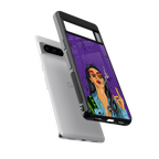 purple smoke back phone cover | glass case for google pixel 8 pro