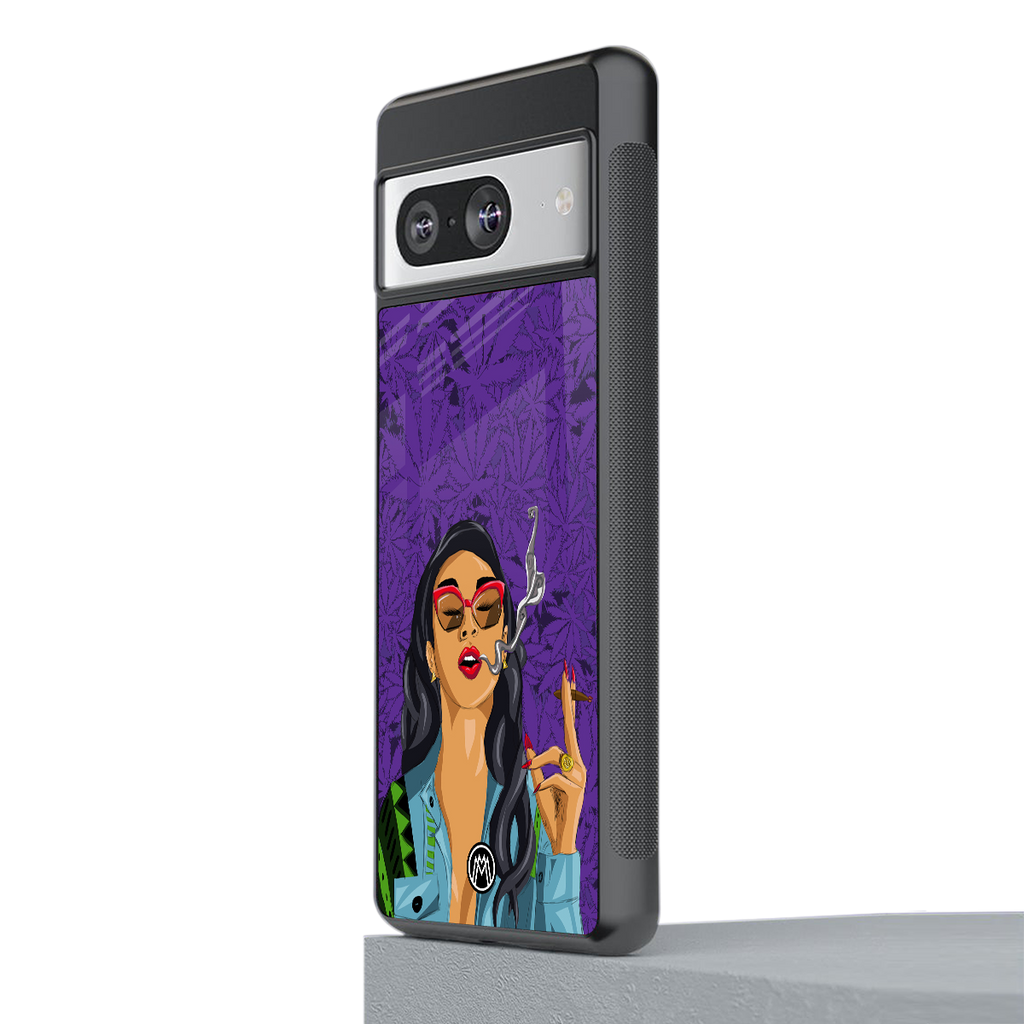 purple smoke back phone cover | glass case for Google Pixel 8