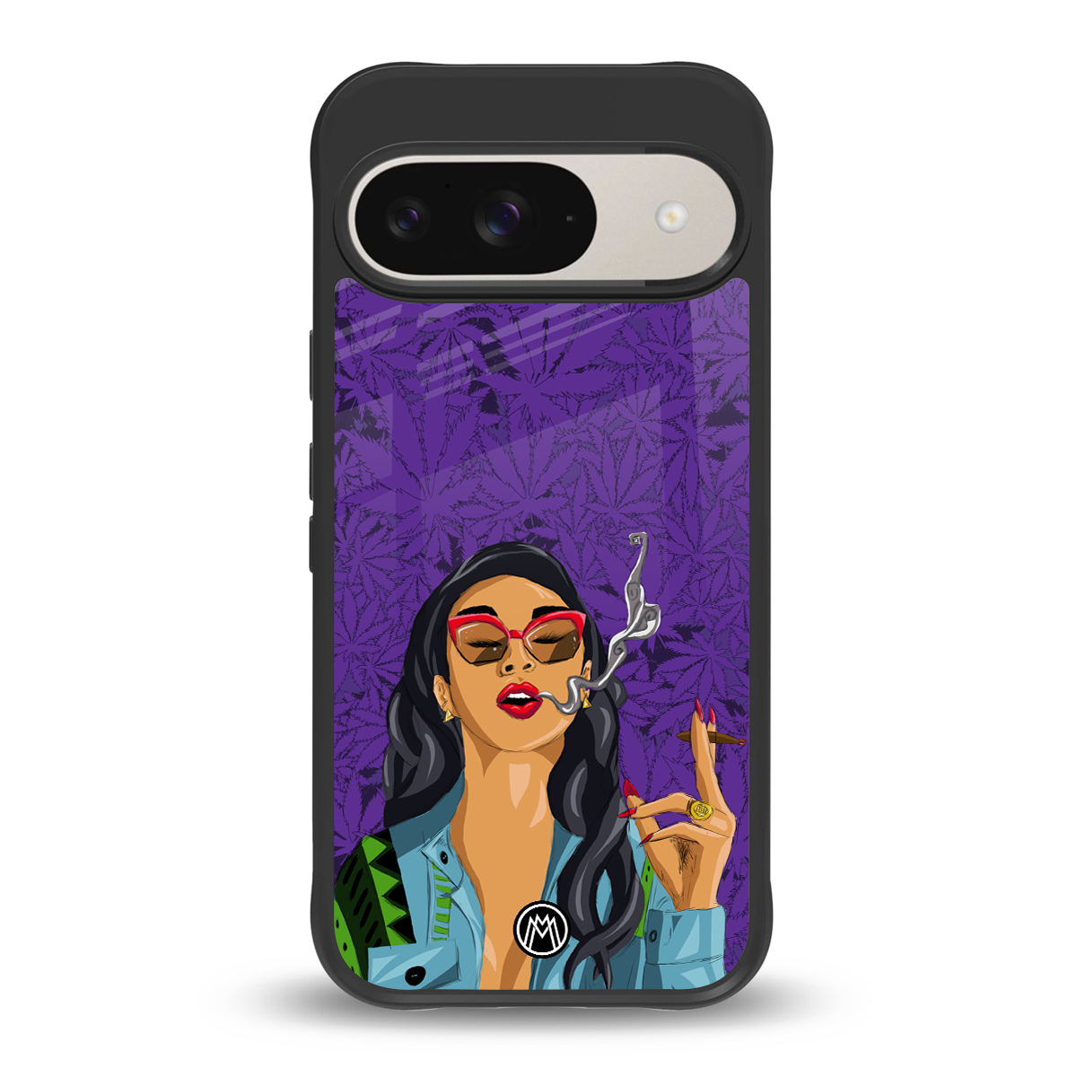 purple smoke back phone cover | glass case for google pixel 9