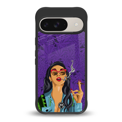 purple smoke back phone cover | glass case for google pixel 9