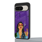 purple smoke back phone cover | glass case for google pixel 9