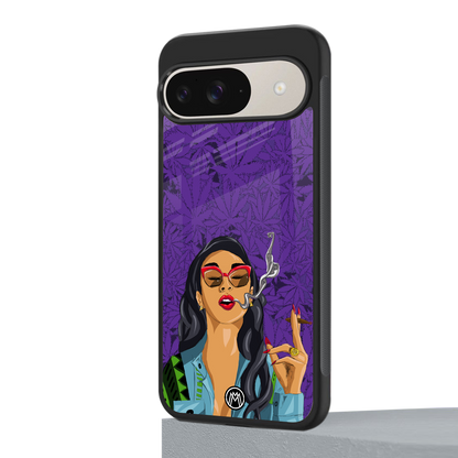 purple smoke back phone cover | glass case for google pixel 9