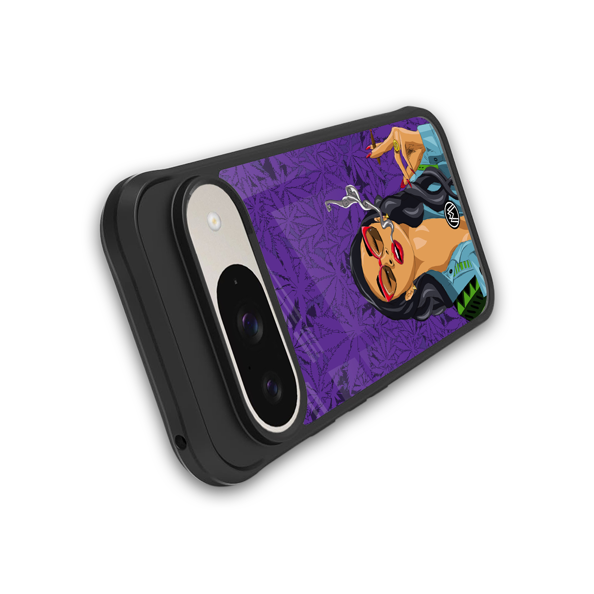 purple smoke back phone cover | glass case for google pixel 9