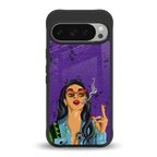 purple smoke back phone cover | glass case for google pixel 9 pro xl