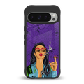 purple smoke back phone cover | glass case for google pixel 9 pro
