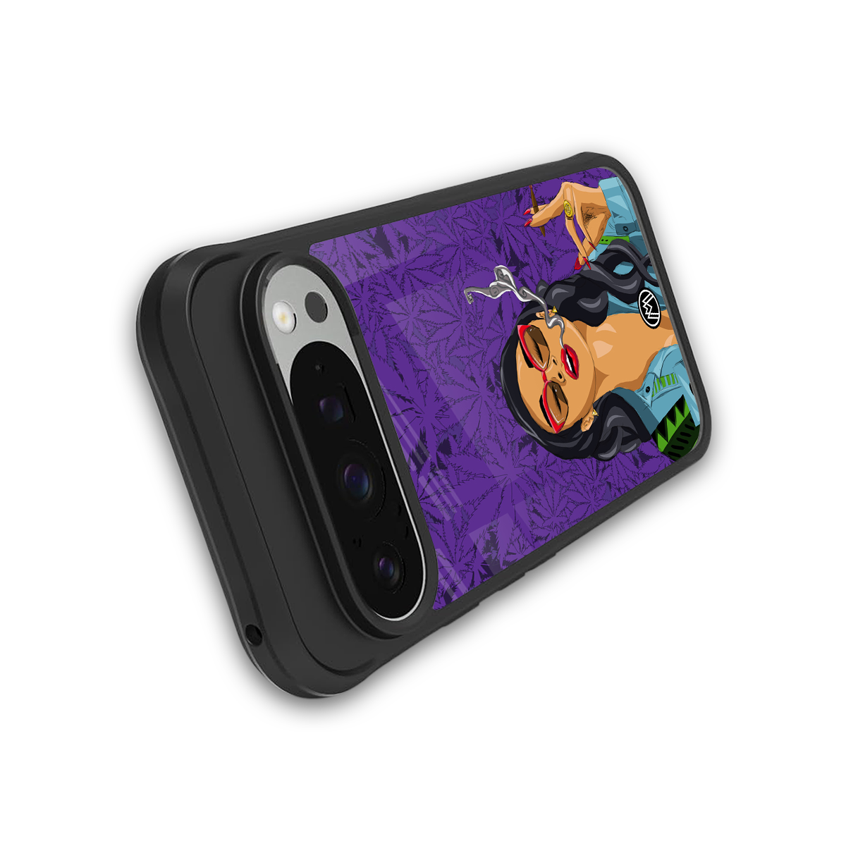 purple smoke back phone cover | glass case for google pixel 9 pro xl