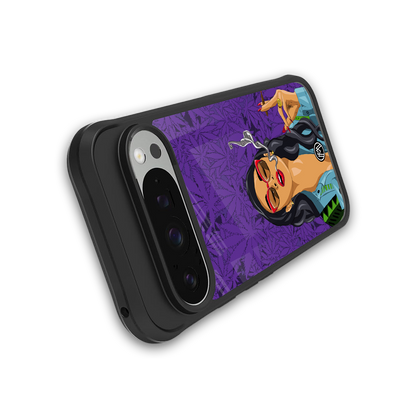 purple smoke back phone cover | glass case for google pixel 9 pro xl