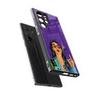 purple smoke back phone cover | glass case for samsung galaxy s23 ultra